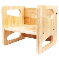 Montessori Weaning Table And Chair (12 Inch) - Solid Wooden Toddler Chairtable - Cube Chair For Toddlers - Hardwood - Kids Montessori Furniture