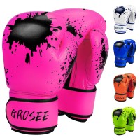 Kids Boxing Glove 6Oz 8Oz, Youth, Boys And Girls Training Sparring Gloves For Punching Bag, Kickboxing, Muay Thai, Mma, Ufc, Gift For Age 6-15 Years (Pink, 8 Oz (80-105 Lbs))