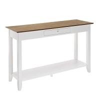 Convenience Concepts American Heritage 1-Drawer Console Table With Shelf Driftwoodwhite