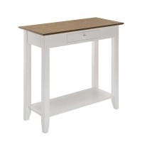 Convenience Concepts American Heritage 1-Drawer Hall Table With Shelf Driftwoodwhite