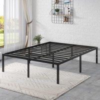 Ikalido Queen Size Metal Platform Bed Frame, Heavy Duty Metal Slats Support With Large Storage Space And Reserved Holes For Diy Headboard, No Box Spring Needed/Easy Assembly/Noise-Free/Non-Slip