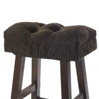 Buyue Seat Cushion For Saddle Stool, Luxury Triangle Fashion Jacquard With Anti-Skid Silicone Bar Stool Cushion Padded (Brown, Rectangular,1 Count)