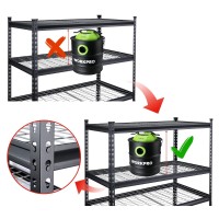 Workpro 5-Tier Metal Shelving Unit, 48W X 24D X 72H, Heavy Duty Adjustable Storage Rack, 4000 Lbs Load Capacity (Total), For Garage, Basement, Warehouse