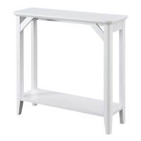 Convenience Concepts Winston Hall Table With Shelf White