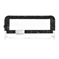 Dream On Me Lightweight Mesh Security Adjustable Bed Rail For Toddler With Breathable Mesh Fabric In Black And White
