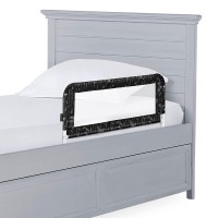 Dream On Me Lightweight Mesh Security Adjustable Bed Rail For Toddler With Breathable Mesh Fabric In Black And White
