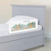 Dream On Me Adjustable Mesh Bed Rail, Two Height Levels, Ready To Use, Compatible With Twin Size Beds, All Steel Construction, Equipped With Guard Gap, Durable Nylon Fabric Mesh, Jungle Print