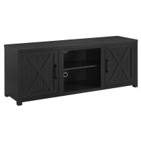 Crosley Furniture Gordon 58-Inch Low Profile Tv Stand With Open Storage, Black