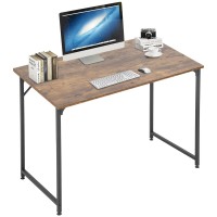 40 Inch Sturdy Desk Computer Desk Home Office Desk Small Desk Multi-Function Writing Table Student Art Modren Simple Style Pc Wood And Metal Desk Workstation, Vintage