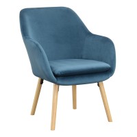 Convenience Concepts Take A Seat Charlotte Accent Chair 25.25 X 26.75 X 33.5 Blue Velvet
