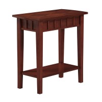 Convenience Concepts Dennis End Table With Shelf Mahogany