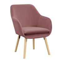 Convenience Concepts Take A Seat Charlotte Accent Chair 25.25 X 26.75 X 33.5 Blush Velvet
