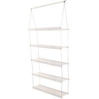 Supremetech Hanging Acrylic Shelves For Windows (34 Wide, 5 Shelves - 66 Tall)