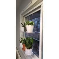 Supremetech Hanging Acrylic Shelves For Windows (34 Wide, 5 Shelves - 66 Tall)