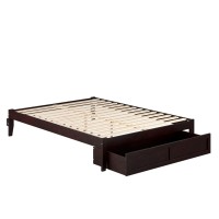 Afi, Colorado Queen Platform Bed With Storage Drawer And Usb Charger, Espresso