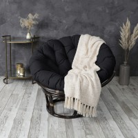 Mozaic Home Papasan Cushion, 1 Count (Pack Of 1), Black