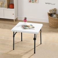 Living And More Kids Square Table, 24Inch, White