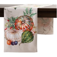 Maison D Hermine Lumina 100 Cotton Table Runner Farmhouse Tabletop Cover For Home Kitchen Dining Dacor Cocktail Parties Family Dinners Wedding Thanksgivingchristmas (Double Layer, 1450X108)