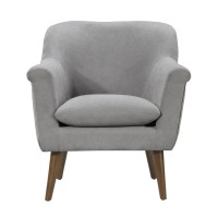 Lilola Home Shelby Steel Gray Woven Fabric Oversized Armchair