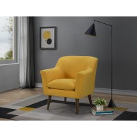 Lilola Home Shelby Yellow Woven Fabric Oversized Armchair