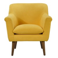 Lilola Home Shelby Yellow Woven Fabric Oversized Armchair