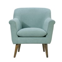 Lilola Home Shelby Aquamarine Teal Woven Fabric Oversized Armchair