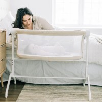 Baby Delight Beside Me Wink Organic Bassinet | Bedside Sleeper | 7-Position Height Adjustment | Organic Oat