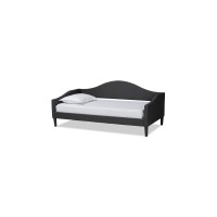 Baxton Studio Modern Full Size Daybed With Charcoal And Dark Brown Finish