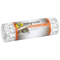 Duck Easyliner Shelf Liner Non-Adhesive Smooth Top, 12 Inches X 24 Feet, Grey Damask