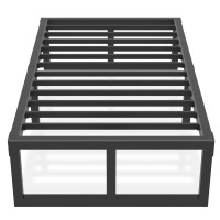 Yitong Angel Twin Bed Frame, 14 Inch High 3500 Lbs Heavy Duty Metal Platform, Mattress Foundation With Steel Slat Support/No Box Spring Needed/Noise Free/Non-Slip/Easy Assembly