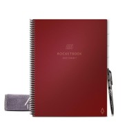 Rocketbook Multi-Subject Smart Notebook Scannable Notebook With Dividers Lined Reusable Notebook With 1 Pilot Frixion Pen 1 Microfiber Cloth Maroon, Letter Size (85 X 11)