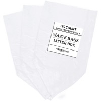 Wecation Replacement Waste Drawer Liners Compatible With Litter Bag Robot 3 4, 120 Count Waste Bags, 9-11 Gallons