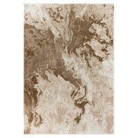 Luxe Weavers Marble Collection Beige Area Rug 2X3 Modern Abstract Swirl Design Non-Shedding Carpet