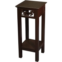 Ehemco Plant Decorating Stand End Table Side Table With Storage Shelf 118 By 118 By 295 Inches Brown