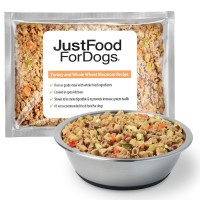 Justfoodfordogs Frozen Fresh Dog Food, Human Grade Turkey Whole Wheat Macaroni, 18 Oz (7 Pack)