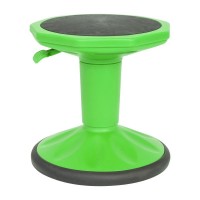 Carter Adjustable Height Kids Flexible Active Stool For Classroom And Home With Non-Skid Bottom In Green, 14 - 18 Seat Height