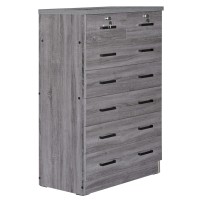 Better Home Products Cindy 7 Drawer Chest Wooden Dresser With Lock In Gray