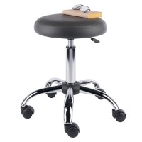 Clyde Adjustable Cushion Seat Swivel Stool, Charcoal And Chrome(D0102Hahwxw.)