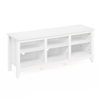 Furinno Jensen Entertainment Center For Tv Up To 65 Inch, 65-Inch, Solid White