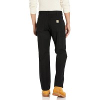 Carhartt Men'S Rugged Flex Relaxed Fit Duck Utility Work Pant, Black, 34 X 34