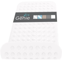 Home Genie Bathtub Mat, Strong Grip Mats For Shower Tub, Bpa Free Soft Pebble Texture With Drainage Holes, Bathmats For Inside Showers Floor, Suction Cup Grips Bath Floors, Bathroom, 31X15, White