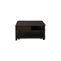 Lilola Home Flora 2 Piece Dark Brown Mdf Lift Top Coffee And End Table Set
