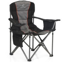 Let'S Camp Folding Camping Chair Oversized Heavy Duty Padded Outdoor Chair With Cup Holder Storage And Cooler Bag, 450 Lbs Weight Capacity, Thicken 600D Oxford