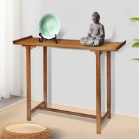 Magshion Console Table, For Hallway, Living Room, Modern Bamboo Gold Rectangle Coffee Table, Side Table, Entryway Table, Decorative Offering Table For Home
