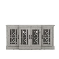 Galano Isadora Wide Sideboard - Buffets & Sideboards - Storage Cabinet - Buffet Cabinet - Accent Cabinet - Credenza For Living Room - Easy Assembly - Mexican Grey