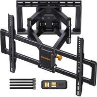 Perlegear Ul Listed Full Motion Tv Wall Mount For 42-85 Inch Tvs Up To 132 Lbs, Tv Mount With Dual Articulating Arms, Tool-Free Tilt, Swivel, Extension, Leveling, Max Vesa 600X400Mm, 16 Studs, Pglf8