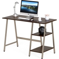 Shw Trestle Home Office Computer Desk, Black