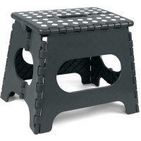 Utopia Home Folding Step Stool - (Pack Of 1) Foot Stool With 11 Inch Height - Holds Up To 300 Lbs - Lightweight Plastic Foldable Step Stool For Kids, Kitchen, Bathroom & Living Room (Grey)