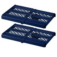 Lockermate Adjust-A-Shelf Locker Shelf, Extends To Fit Your Locker, Easy To Use, Perfect For School, Office, Gym, Blue, 2-Pack