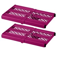Lockermate Adjust-A-Shelf Locker Shelf, Extends To Fit Your Locker, Easy To Use, Perfect For School, Office, Gym, Pink, 2-Pack